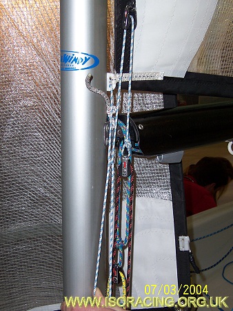 Rigging the cunningham.