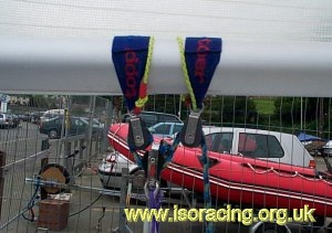 The normal and proper way to tie the mainsheet to the top block.