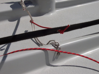 Neater strops with a little bit of splicing of some D12 / Dyneema type rope.